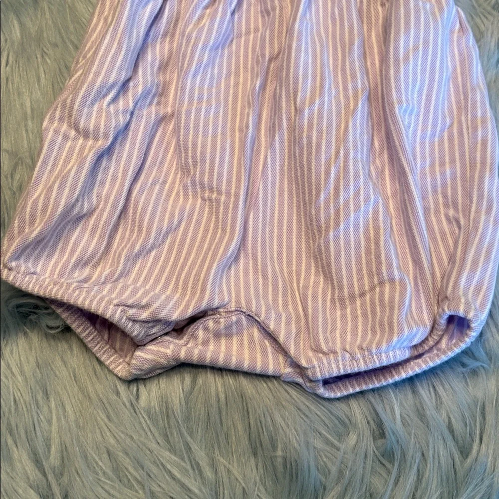 Ralph Lauren Lavender Striped Short Sleeve Shorts Onsie Sz 6M